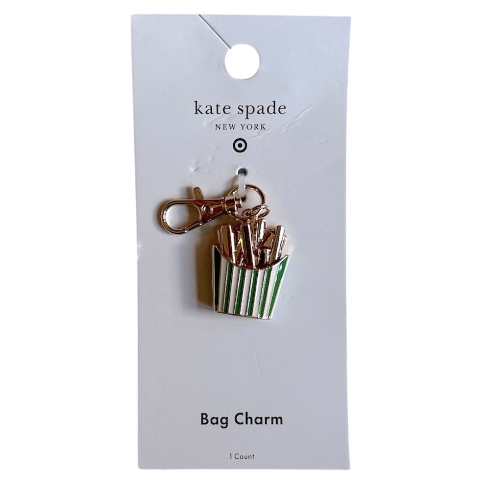 Kate Spade x Target French Fry Bag Charm Keychain NWT - Picture 5 of 5